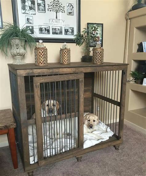 So i decided to diy two birds with one stone! Pin by Laura Fearins on clever | Dog crate furniture, Dog ...