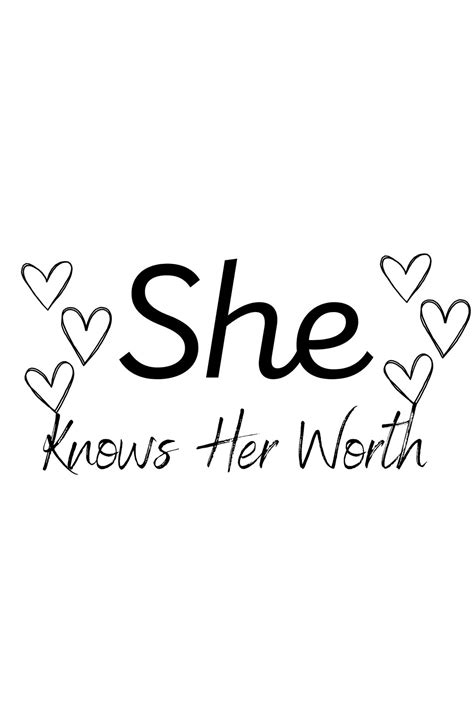 She Knows Her Worth Pdf Png  Etsy
