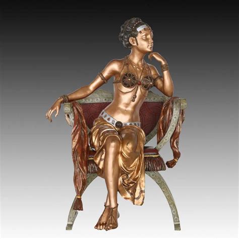 Moderne Classique Femme Sculpture Bronze Statue Sexy Beauté Loisirs Fille Art Artisanat Décor à