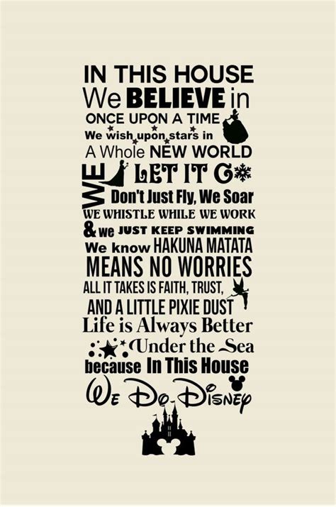 You Are Purchasing A Disney Wall Vinyl Decal Quote In This House We
