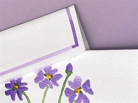 Watercolor Floral Notecards Hand Painted Flower Card Set Etsy