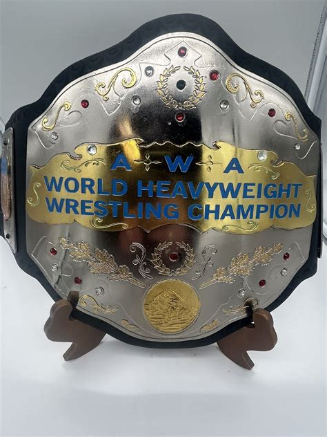 Awa World Heavyweight Champion Replica Title Belt Adult Size 2mm