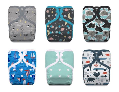 Thirsties Natural One Size Pocket Diaper 6 Pack Lagoon Baby Cloth