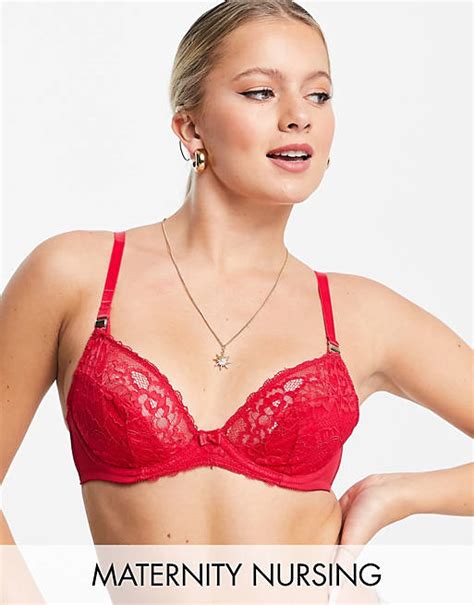 Ann Summers Sexy Lace Non Padded Flexi Wire Nursing Bra In Red Asos