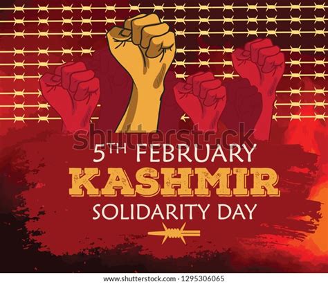 Kashmir Solidarity Day Stock Vector Royalty Free 1295306065