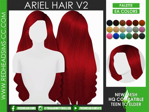Ariel Mermaid Set New Mesh Compatible With Hq Mod Sims Hair Sims Sims 4