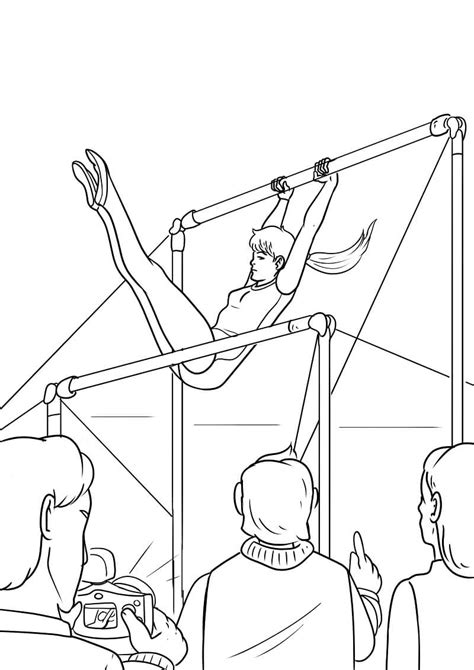 Gymnastics 2 Coloring Page - Free Printable Coloring Pages for Kids
