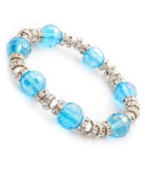 Jewelz Blue Crystal Bracelet Buy Jewelz Blue Crystal Bracelet Online In India On Snapdeal