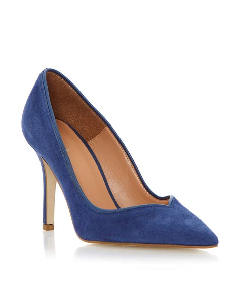 Linea Adana Sweetheart Topline Court Shoes in Blue (White) | Lyst