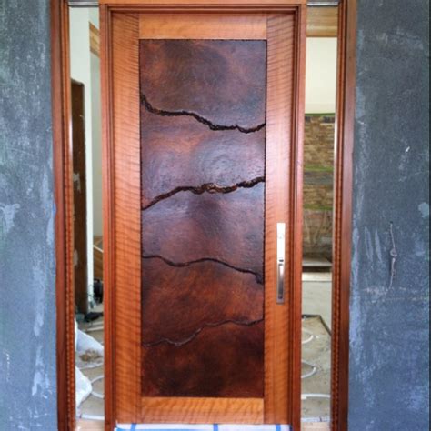Custom Redwood Burl Front Doorbuilt By The Original Pinners Husband