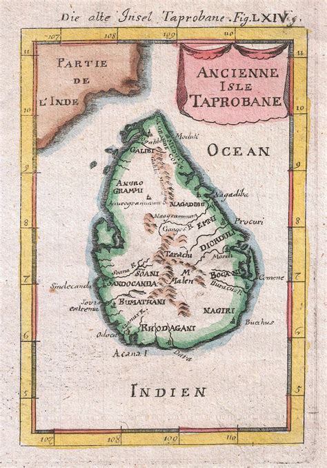 Large Old Map Of Sri Lanka Ceylon 1686 Sri Lanka Asia