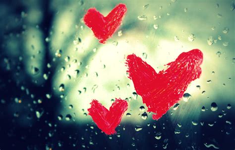 Rain Drops 4k Love Hearts Hd Wallpaper Rare Gallery