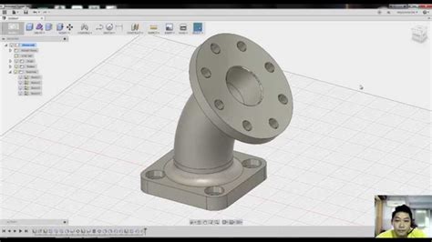 Fusion360 Tutorial Angled Pipe Flange Youtube