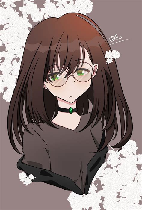 Brown Hair Cute Anime Girls With Glasses