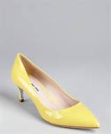 Yellow Kitten Heels