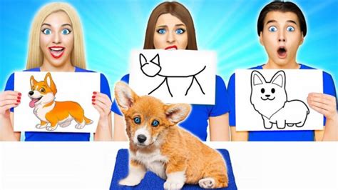 کانال تفریحی و سرگرمی بانوان چالش نقاشی سه نفره سگ بامزه بامزه ترین ها تماشا
