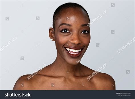 Happy Nude Black Woman Mockup Stock Photo Shutterstock