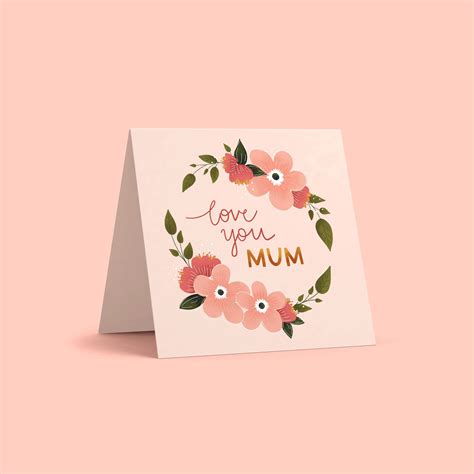 Love You Mum Printable Mothers Day Card Make And Tell