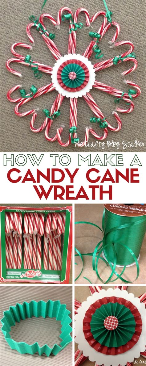 How To Make A Candy Cane Wreath The Crafty Blog Stalker