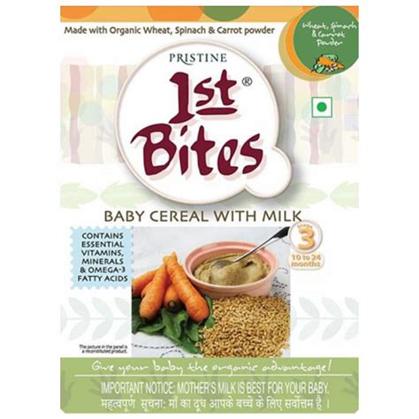 Buy Pristine 1st Bites Organic Wheat Spinach And Carrot Baby Cereal