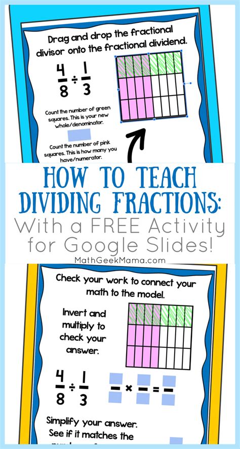 How To Teach Dividing Fractions With Models Free Practice