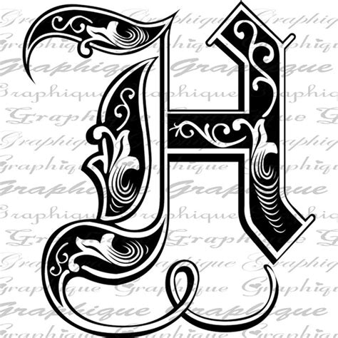 Old English Font H Bing Images Old English Font Lettering Alphabet