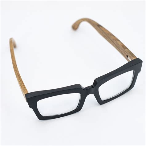 Black Wooden Glasses Frame Prescription Glasses Wood Wood Etsy
