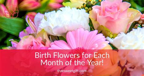 Discover the birth month flowers and flower meanings here! Birth Flowers for Each Month of the Year! | ThatSweetGift