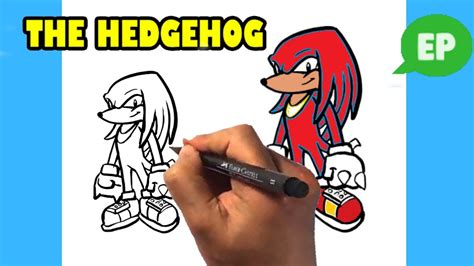 How To Draw Knuckles Sonic The Hedgehog Drawing Lesson Youtube