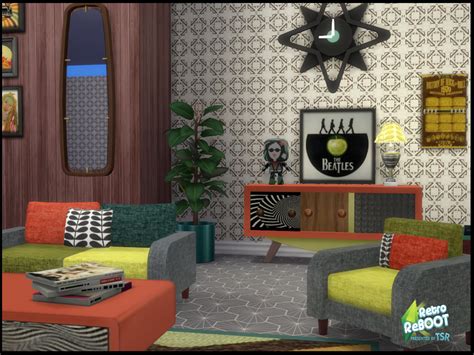 The Sims Resource Retro Reboot 70s Living Set
