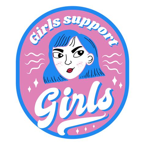 diseño png y svg de las niñas apoyan la insignia de las niñas para camisetas