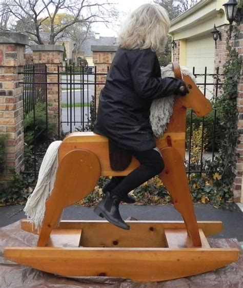 Large Wooden Rocking Horse Adult Size Hand Made