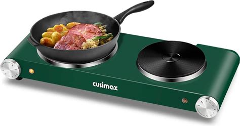 Buy Cusimax 1800w Hot Plate Cast Iron Double Burner Electric Cooktop