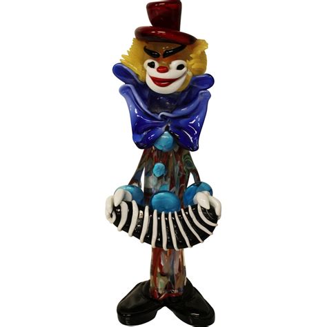 Vintage Clown Sculpture In Murano Glass Italy 1970