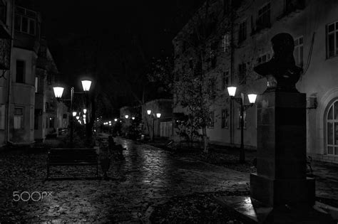 Autumn Night Autumn Street In The Light Of Night Lights Autumn
