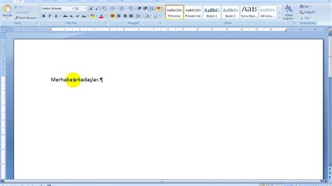 Microsoft Office Word 2007 Ders 1 Baskıda Görünmeyen Karakterler