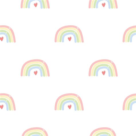 Rainbow Seamless Pattern Vector Colorful Illustration 2513831 Vector