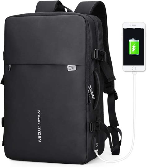 mark ryden expandable laptop backpack with usb charging port waterproof anti theft business