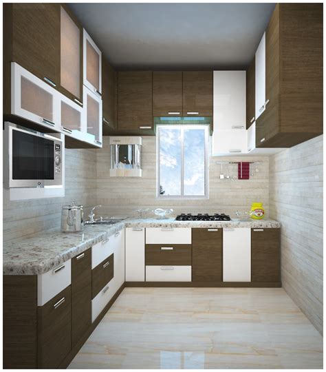 Classic design and white color is a match made in heaven. Modern Modular Kitchen Designs India - RS Designs - Medium