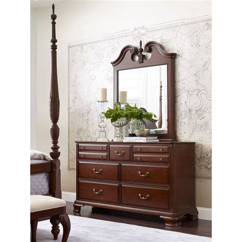 Kincaid Furniture Hadleigh 607 131 Traditional Seven Drawer Bureau With Jewelry Tray And Flip