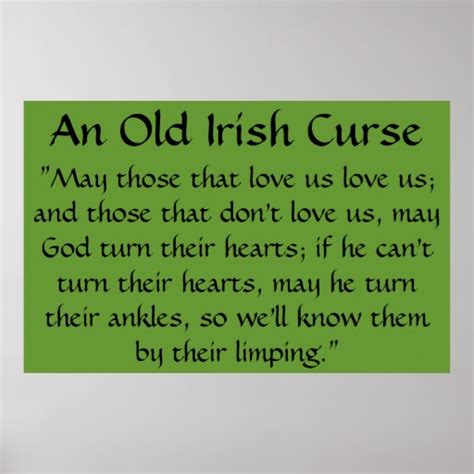 An Old Irish Curse Print Zazzle