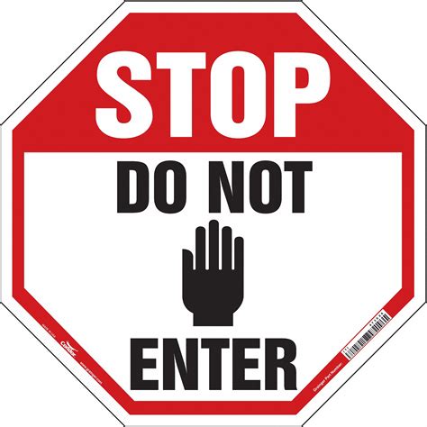Stop Do Not Enter Sign Printable