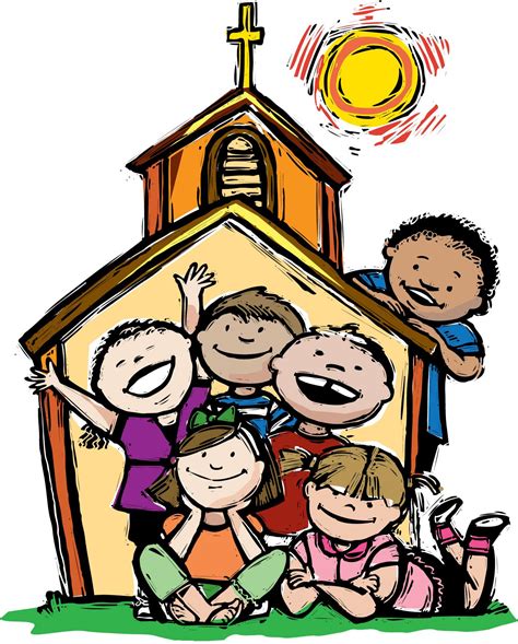 Children In Church Cartoon Clip Art Library