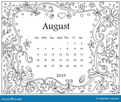 2019 Coloring Calendar Printable Printable Word Searches