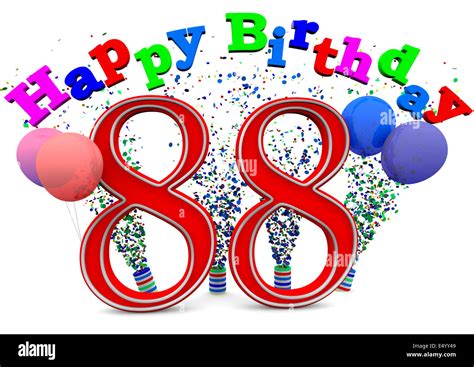 Happy Birthday At 88 Stock Photo Alamy