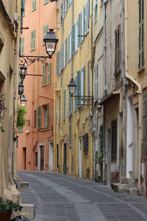 Typical Street In The Old Menton Stock Image Image Of Menton Coast