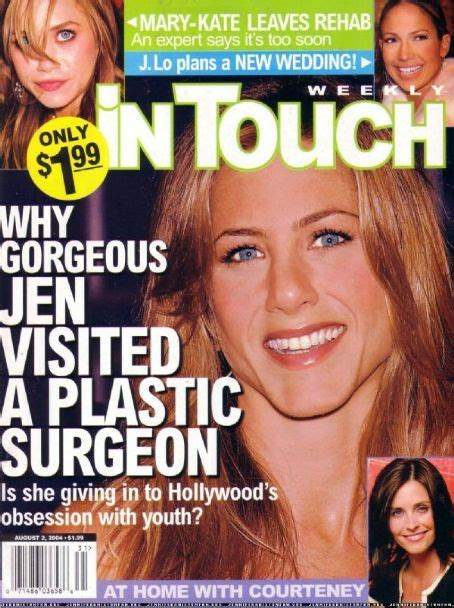 Courteney Cox Jennifer Aniston Jennifer Lopez In Touch Weekly