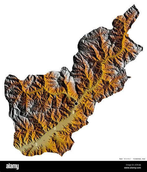 Shape Of Kunar Province Of Afghanistan With Its Capital Isolated On