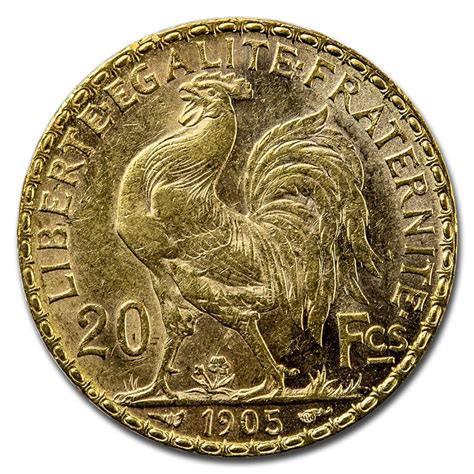 Buy 1905 France Gold 20 Francs Rooster Bu Apmex