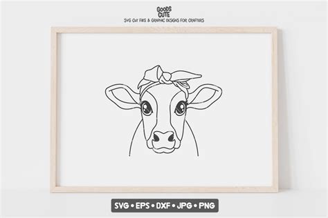 Cow With Bandana Graphic By Goodscute Creative Fabrica